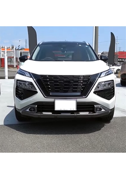 Nissan Rogue X-Trail T33 2022 2023 Siyah Ön Fog Işığı Tampon Kapağı Trim Foglight Dekorasyon Yuvarlak Çıkartma Stili (Yurt Dışından)