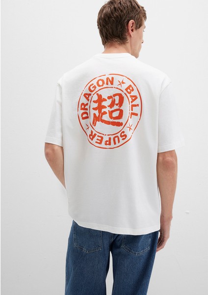 Dragon Ball Baskılı Beyaz Tişört 0612927-70057