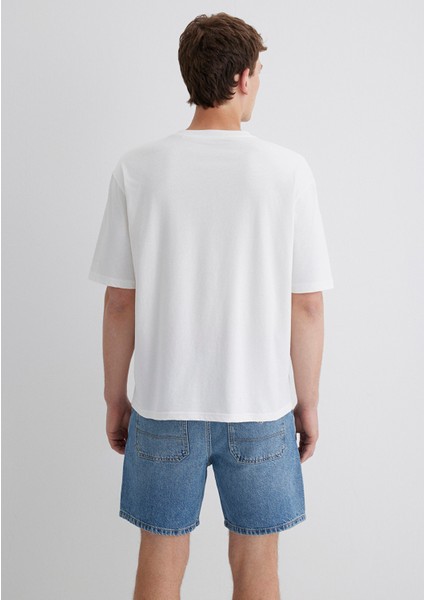 Baskılı Ekru Tişört 0613003-70057