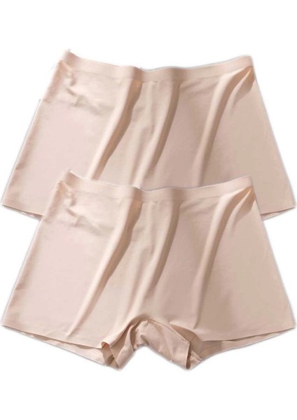 2 Adet Kadın Dikişsiz Görünmez Iz Yapmaz Mini Şort Boxer Ten fiyatları