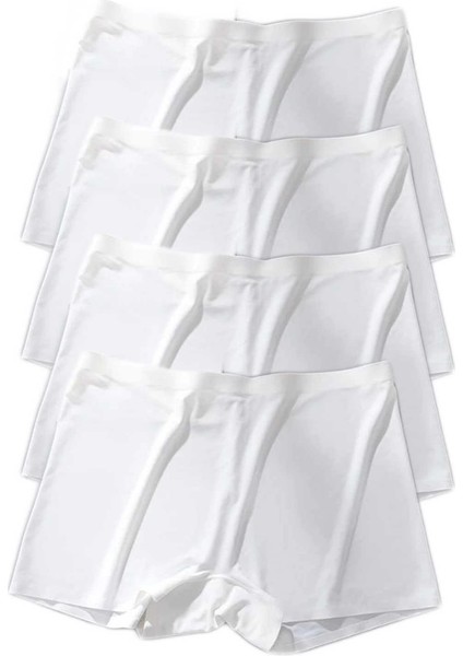 4 Adet Kadın Dikişsiz Görünmez Iz Yapmaz Mini Şort Boxer Beyaz fiyatları