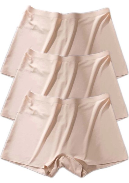 3 Adet Kadın Dikişsiz Görünmez Iz Yapmaz Mini Şort Boxer Ten fiyatları