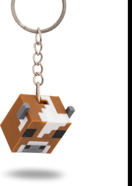Minecraft Inek Figürlü Pla Anahtarlık – 3D Baskı Piksel Tasarım, Koleksiyon ve Hediyelik fırsatları