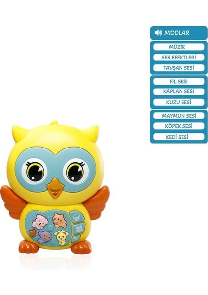 Nessiworld JLG-855-102A Işıklı ve Müzikli Baykuş Bebek fiyatları