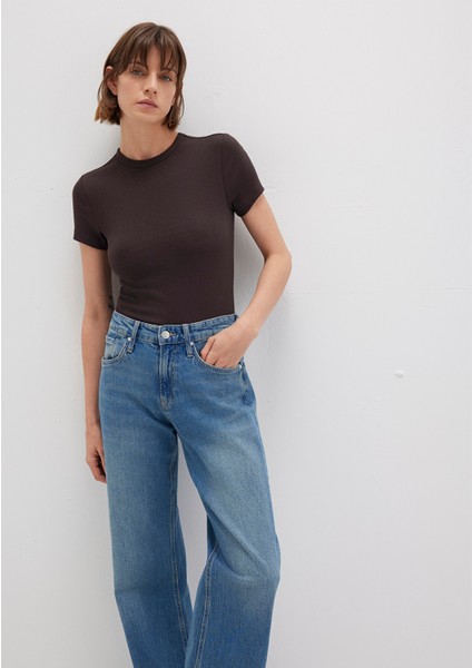 Kahverengi Basic Tişört 1613081-70240