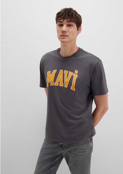 Mavi Logo Baskılı Antrasit T-Shirt 0611711-70088