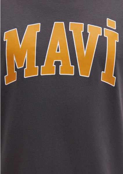 Mavi Logo Baskılı Antrasit T-Shirt 0611711-70088