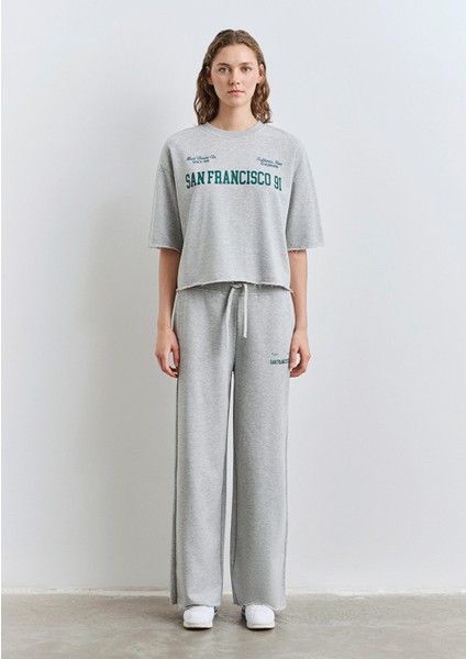 San Francisco Baskılı Gri Sweatshirt 1S10384-83096