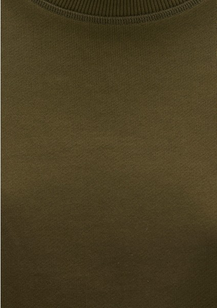 Bisiklet Yaka Haki Sweatshirt 1S10390-71589