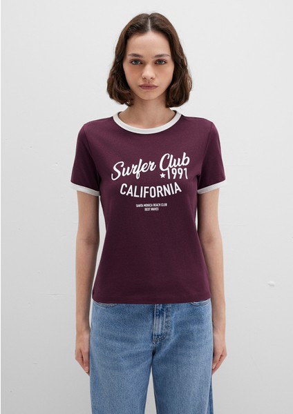 California Baskılı Mor Tişört 1613380-70434