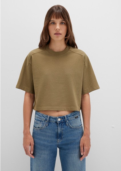 Haki Crop Tişört 1613345-71563