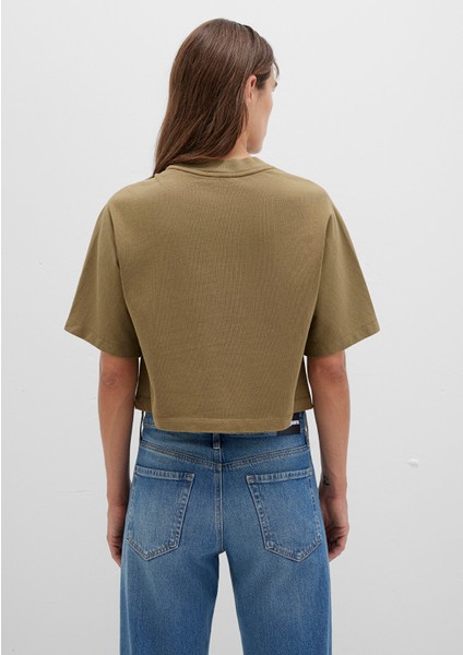 Haki Crop Tişört 1613345-71563