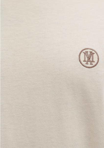 Mavi Logo Işlemeli Bej Basic Tişört 067074-70072