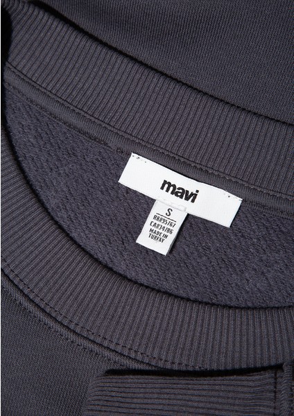 Bisiklet Yaka Antrasit Sweatshirt 1S10387-83620