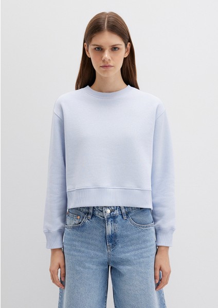 Bisiklet Yaka Mavi Sweatshirt 1S10387-89201