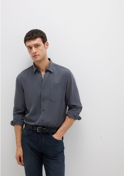 Antrasit Tencel TM Liyosel Gömlek 0211647-80106