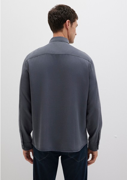 Antrasit Tencel TM Liyosel Gömlek 0211647-80106