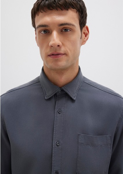 Antrasit Tencel TM Liyosel Gömlek 0211647-80106