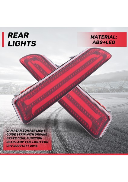 Araba Arka Tampon Işık Kılavuzu Şerit, Sürüş Fren Çift Fonksiyonu ile Arka Lamba Kuyruk Işığı Honda Crv 2009 Şehir 2013 (Yurt Dışından) indirimleri