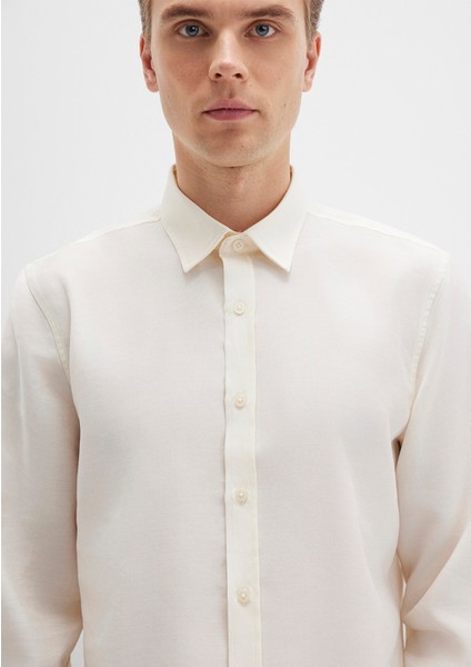 Ekru Tencel Tm Liyosel Gömlek 0211659-70057