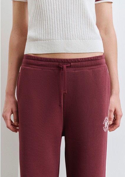 Mavi Logo Şerit Detaylı Bordo Eşofman Altı 1011038-70393