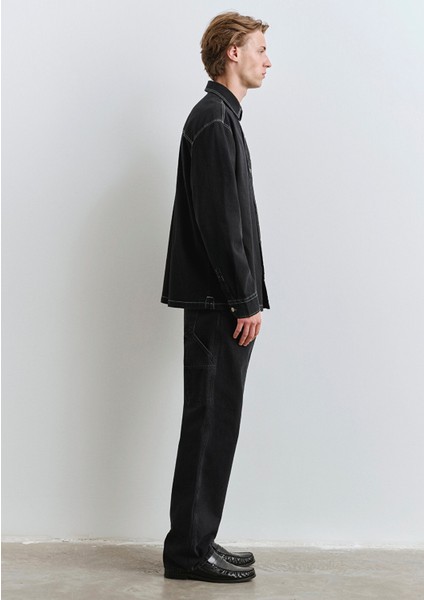 Dikiş Detaylı Siyah Gömlek 0211688-90850