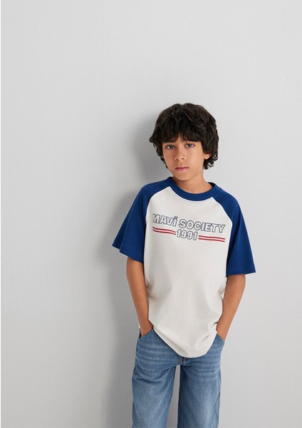 Baskılı Ekru Tişört 6610357-70057