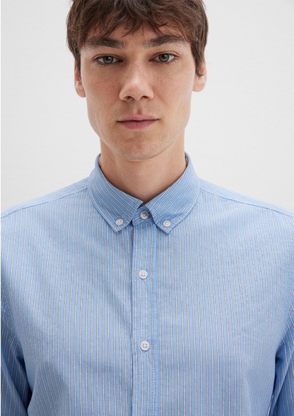 Çizgili Mavi Gömlek 0211710-90934