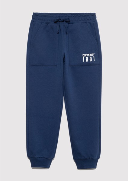 Baskılı Lacivert Eşofman Altı 6010018-70721