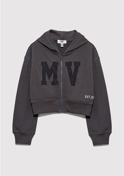 MV Baskılı Antrasit Sweatshirt 7S10128-90778