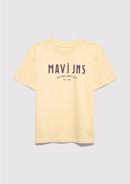 Mavi Jns Baskılı Sarı Tişört 6610396-70024