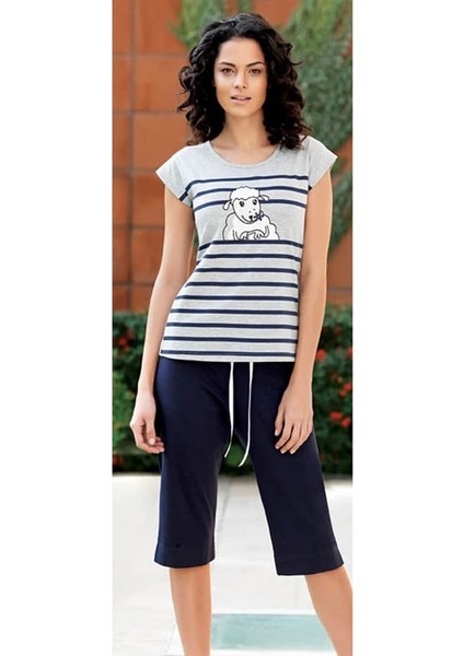 Kadın Yazlık Baskılı Pijama 21511