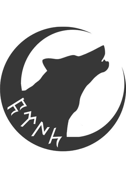 Göktürk Hilal Kurt Türk Yazılı Ahşap Duvar Dekoru