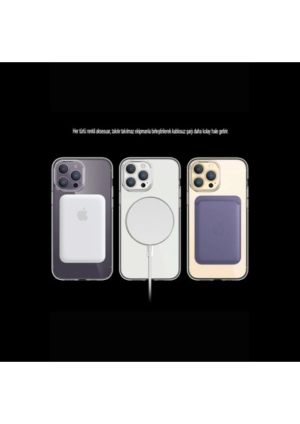 iPhone 14 Pro Kılıf Tron Şeffaf Magsafe Kapak