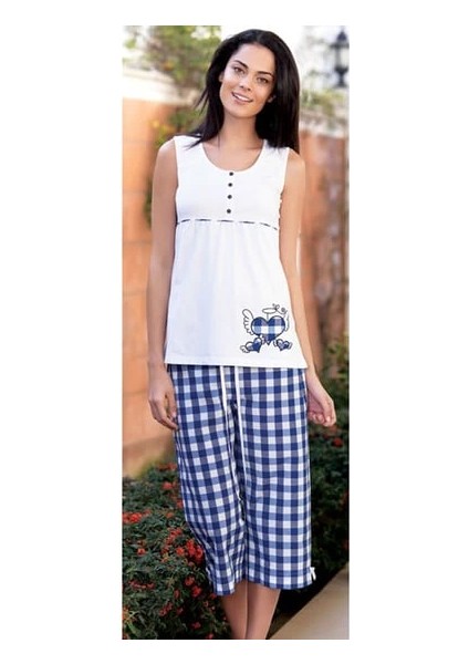 Kadın Yazlık Düğmeli Pijama 21522
