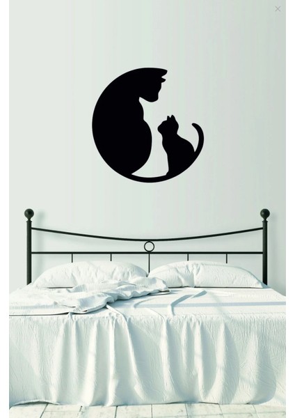 Kedi Temalı Ahşap Duvar Dekorasyonu