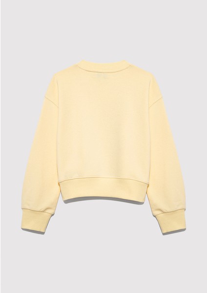 Mavi Baskılı Sarı Sweatshirt 7S10127-84571