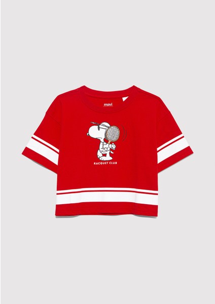 Peanuts Baskılı Kırmızı Tişört 7610372-82054