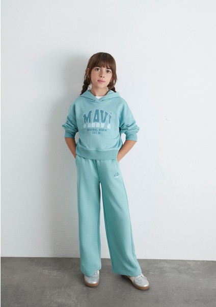 Mavi Logo Baskılı Yeşil Sweatshirt 7S10124-71748