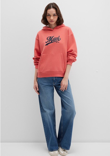 Mavi Logo Baskılı Pembe Sweatshirt 1S10420-71076