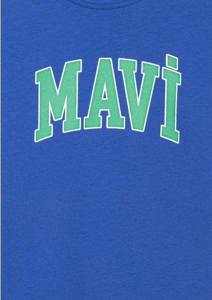 Mavi Logo Baskılı Mavi Tişört 6610030-70576