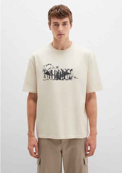 Batman Baskılı Bej Tişört 0612919-70065