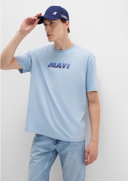 Mavi Logo Baskılı Mavi Tişört 0612904-80796