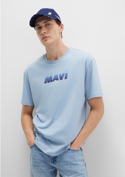 Mavi Logo Baskılı Mavi Tişört 0612904-80796