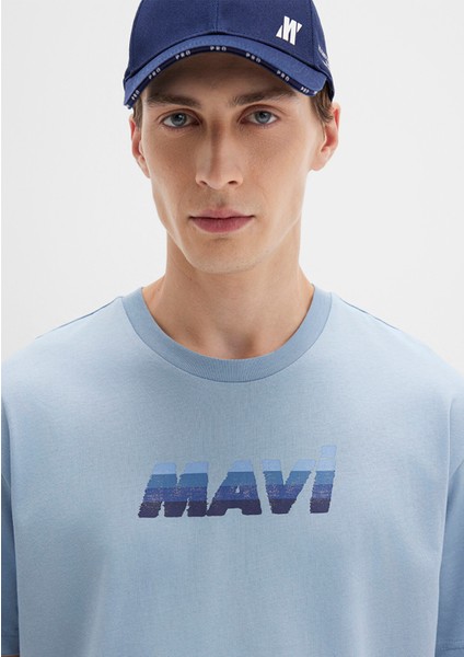 Mavi Logo Baskılı Mavi Tişört 0612904-80796