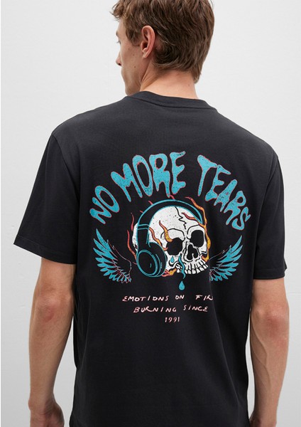 Kurukafa Baskılı Siyah Tişört 0612842-900