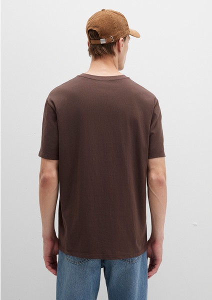 Mavi Baskılı Kahverengi Tişört 0612840-88067