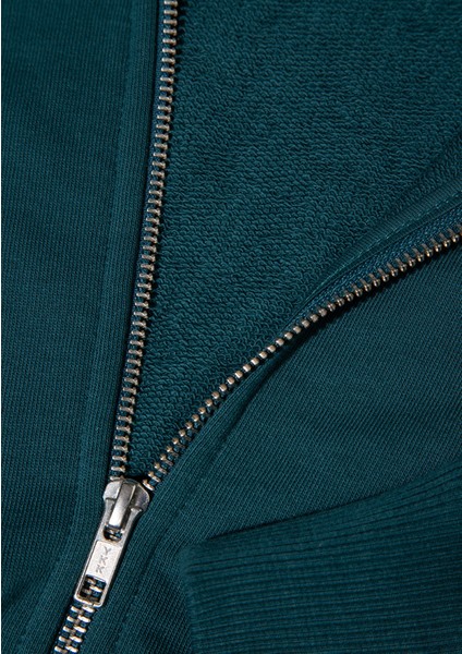 Kapüşonlu Fermuarlı Yeşil Sweatshirt 0S10372-87831