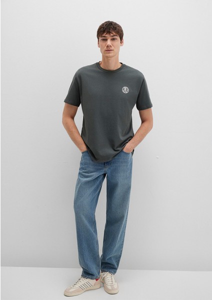 Mavi Logo Baskılı Yeşil Tişört 0613014-71598