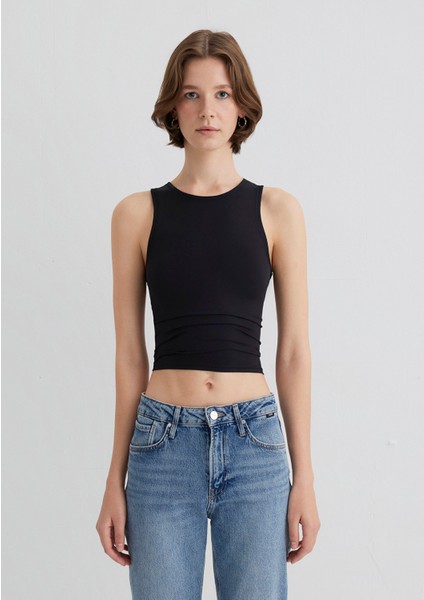 Halter Yaka Siyah Poliamid Atlet 1613499-900